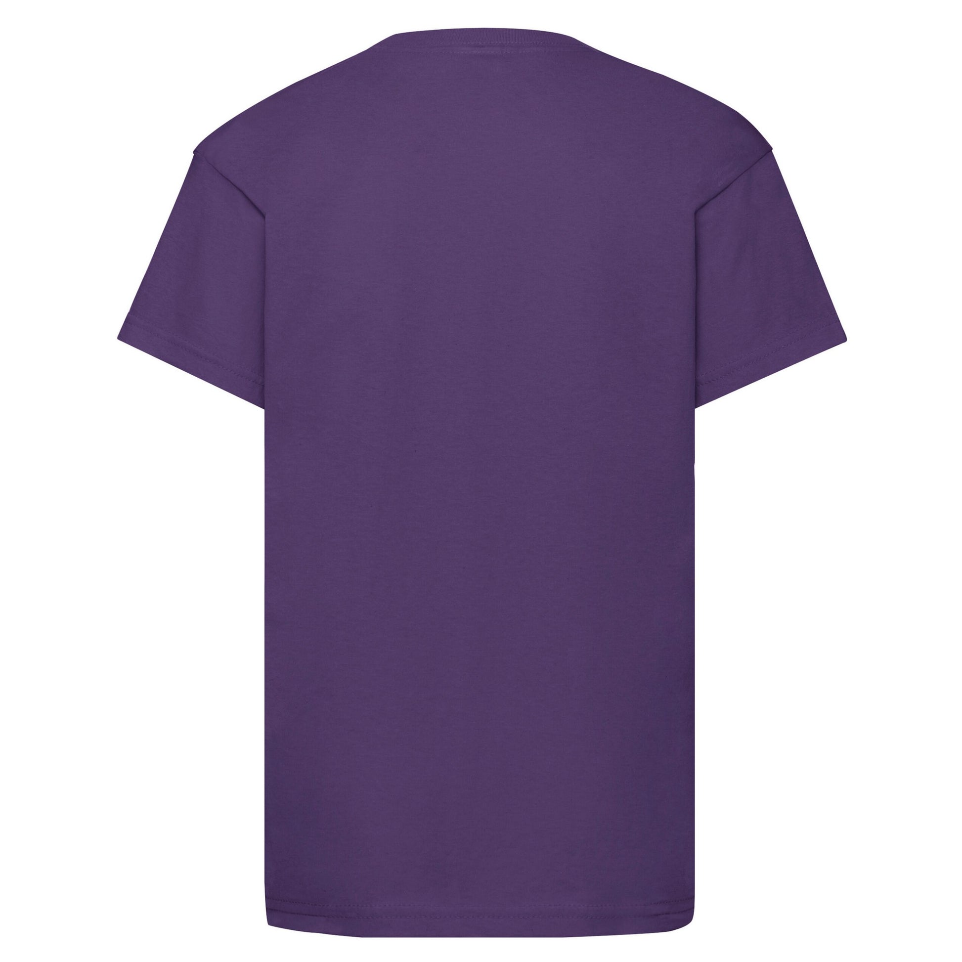 Purple - Back - Fruit Of The Loom Childrens-Kids Original T-Shirt