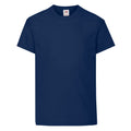 Navy - Front - Fruit of the Loom Childrens-Kids Original T-Shirt