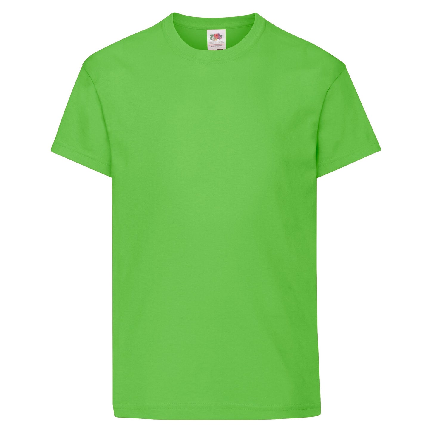 Lime - Front - Fruit Of The Loom Childrens-Kids Original T-Shirt