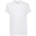White - Front - Fruit Of The Loom Childrens-Kids Original T-Shirt