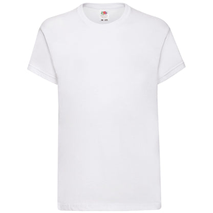 White - Front - Fruit Of The Loom Childrens-Kids Original T-Shirt
