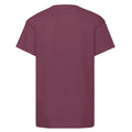 Burgundy - Back - Fruit of the Loom Childrens-Kids Original T-Shirt