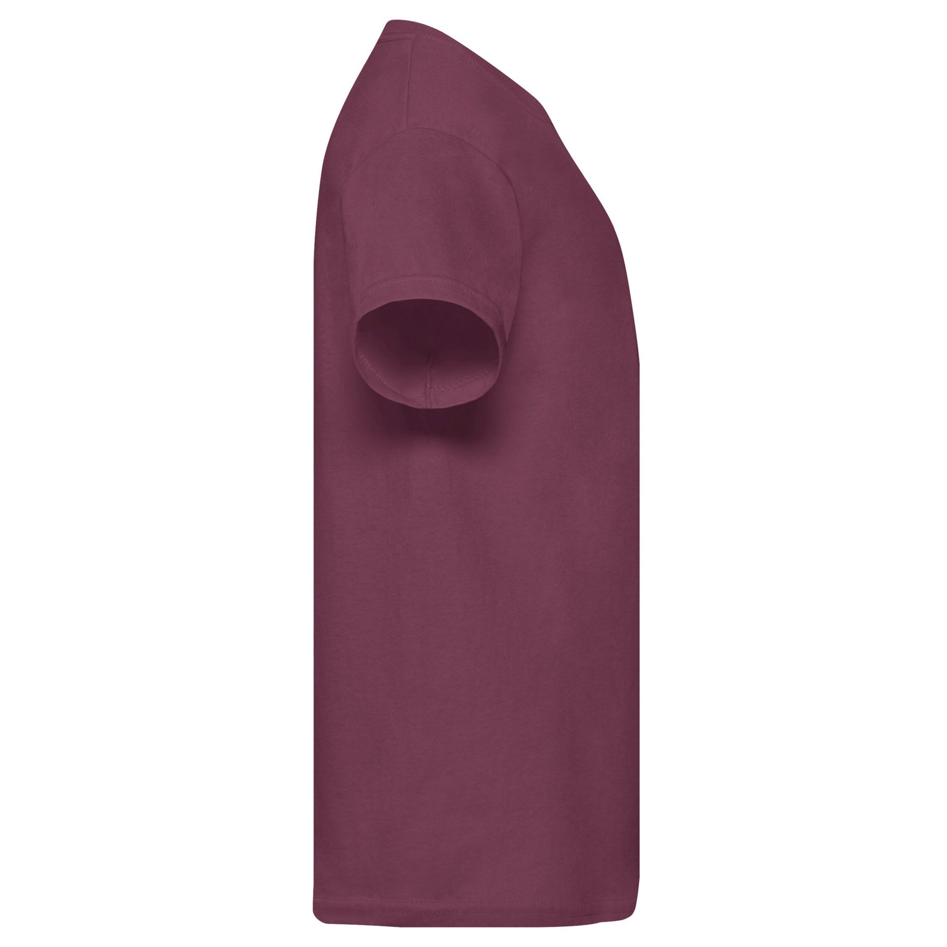 Burgundy - Side - Fruit Of The Loom Childrens-Kids Original T-Shirt