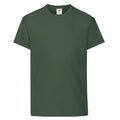 Bottle Green - Front - Fruit Of The Loom Childrens-Kids Original T-Shirt