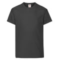 Black - Front - Fruit of the Loom Childrens-Kids Original T-Shirt