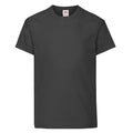 Black - Front - Fruit Of The Loom Childrens-Kids Original T-Shirt