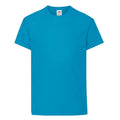 Azure - Front - Fruit of the Loom Childrens-Kids Original T-Shirt