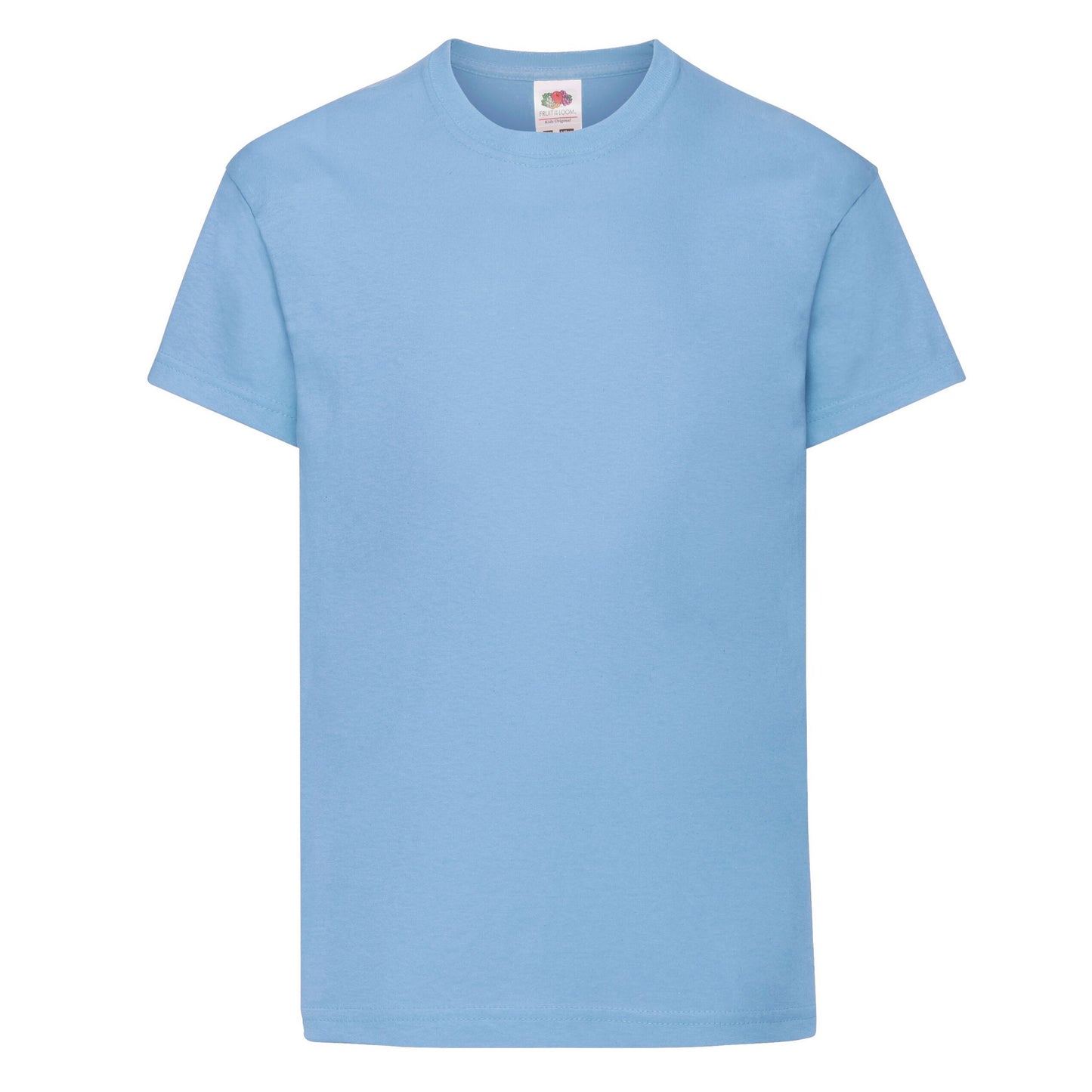 Sky Blue - Front - Fruit Of The Loom Childrens-Kids Original T-Shirt
