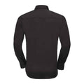 Black - Back - Russell Collection Mens Fitted Long-Sleeved Shirt