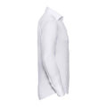 White - Side - Russell Collection Mens Fitted Long-Sleeved Shirt