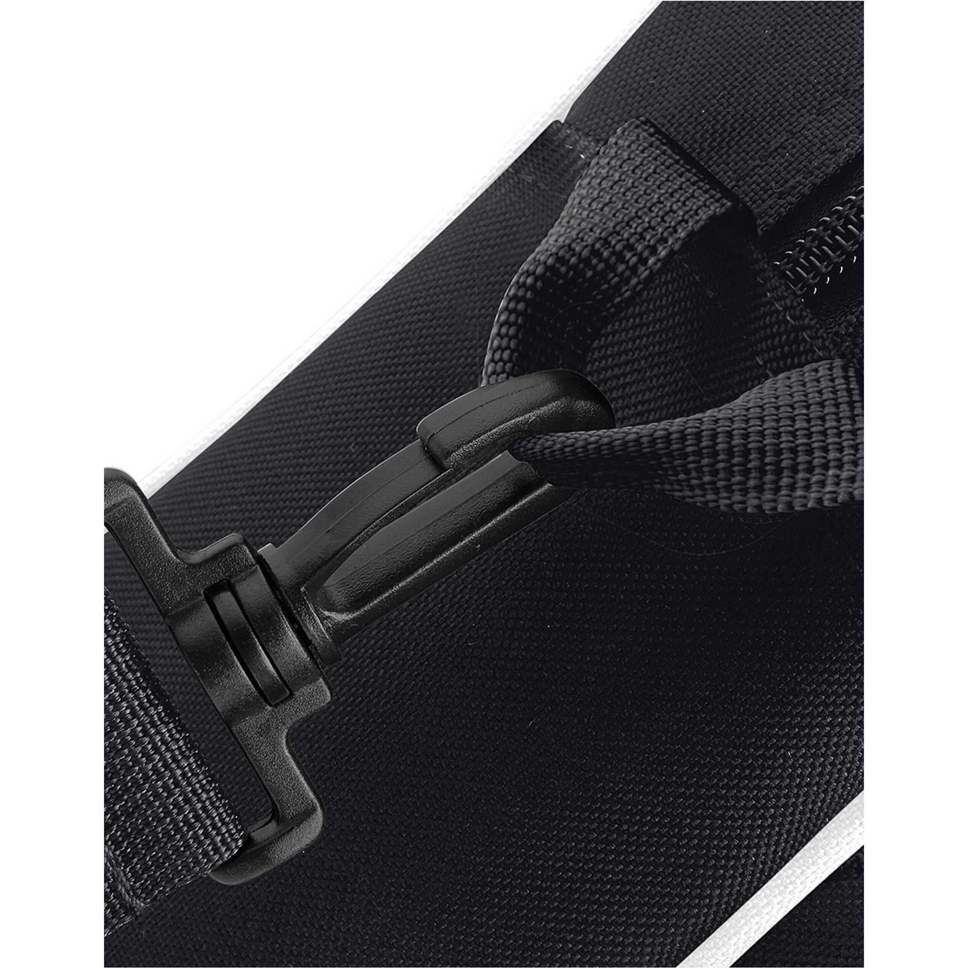Black-White - Side - Bagbase Piped Messenger Bag