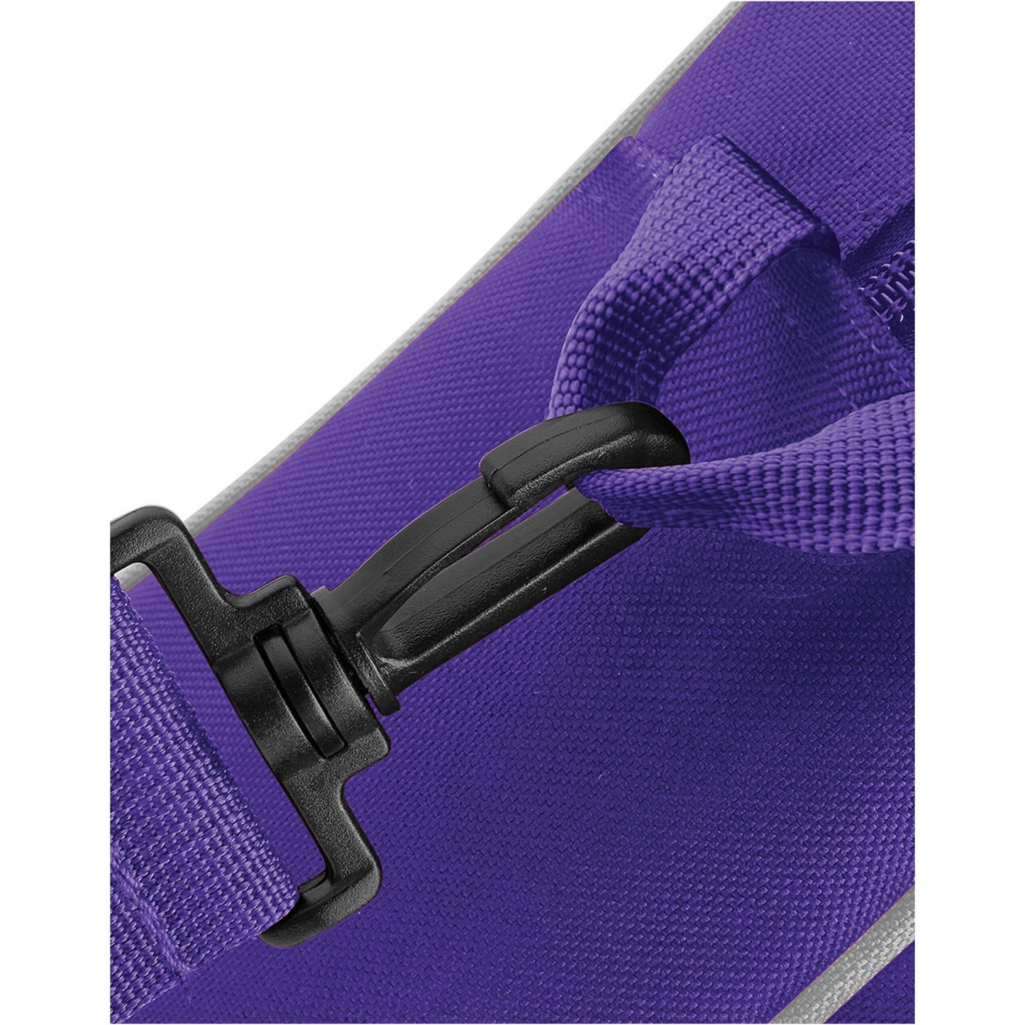 Purple-Light Grey - Side - Bagbase Piped Messenger Bag