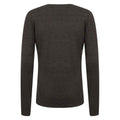 Grey Marl - Back - Henbury Womens-Ladies Cotton Acrylic V Neck Sweatshirt