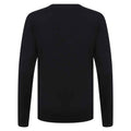 Navy - Back - Henbury Womens-Ladies Cotton Acrylic V Neck Sweatshirt