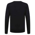 Navy - Back - Henbury Womens-Ladies Cotton Acrylic V Neck Sweatshirt