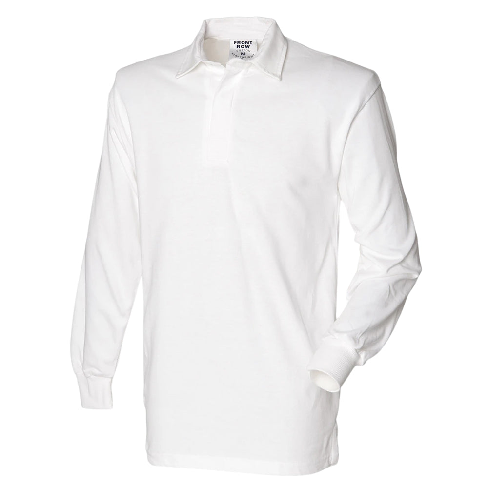 White - Front - Front Row Mens Original Rugby Shirt