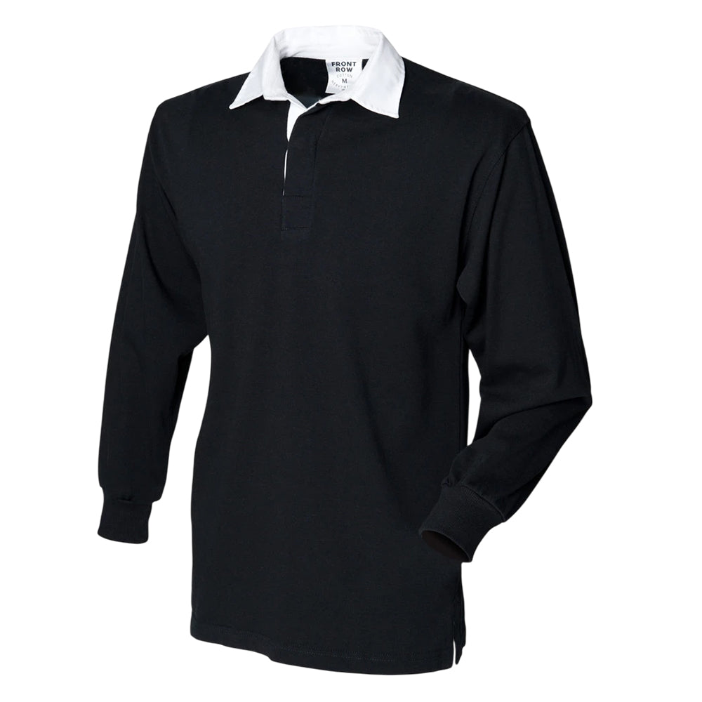 Black - Front - Front Row Mens Original Rugby Shirt