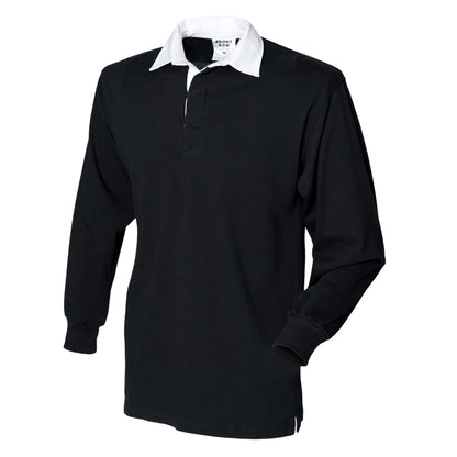 Black - Front - Front Row Mens Original Rugby Shirt