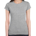 Sports Grey - Front - Gildan Womens-Ladies Softstyle Ringspun Cotton Fitted T-Shirt