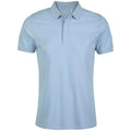 Soft Blue - Front - NEOBLU Mens Owen Pique Polo Shirt