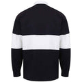 Navy-White - Back - Front Row Unisex Adult Panelled Rugby Shirt
