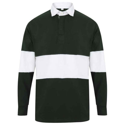 Bottle-White - Front - Front Row Unisex Adult Panelled Rugby Shirt