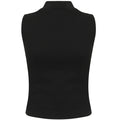 Black - Back - SF Womens-Ladies High-Neck Tank Top