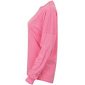 Bright Pink - Side - SF Unisex Adult Slogan Drop Shoulder Long-Sleeved T-Shirt