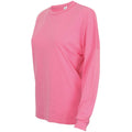 Bright Pink - Lifestyle - SF Unisex Adult Slogan Drop Shoulder Long-Sleeved T-Shirt