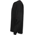 Black - Side - SF Unisex Adult Slogan Drop Shoulder Long-Sleeved T-Shirt