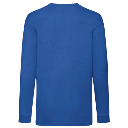 Royal Blue - Back - Fruit Of The Loom Childrens-Kids Value Long-Sleeved T-Shirt
