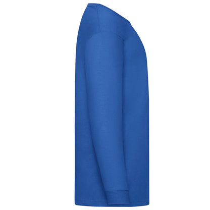 Royal Blue - Side - Fruit Of The Loom Childrens-Kids Value Long-Sleeved T-Shirt