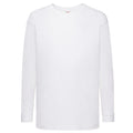 White - Front - Fruit of the Loom Childrens-Kids Value Long-Sleeved T-Shirt