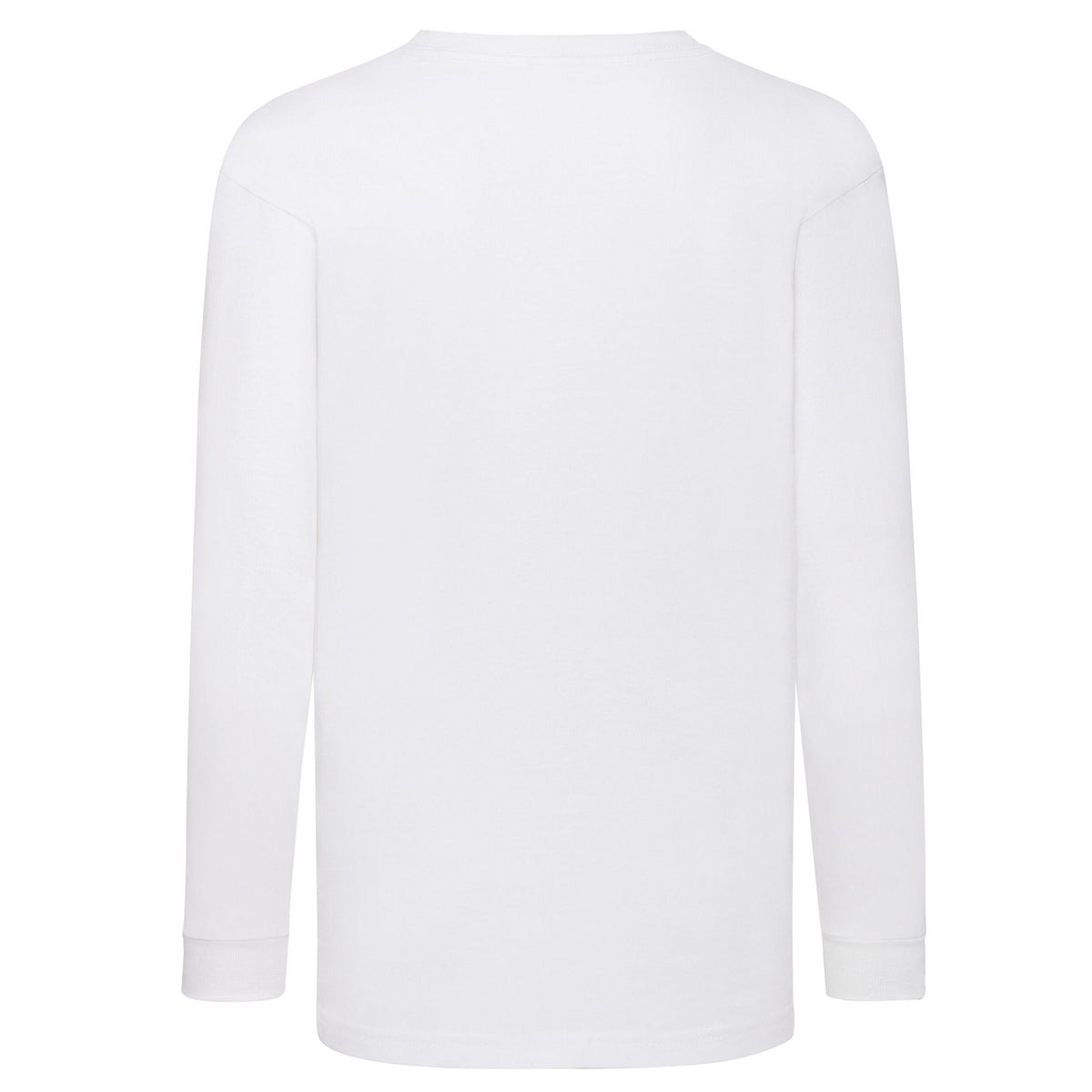 White - Back - Fruit Of The Loom Childrens-Kids Value Long-Sleeved T-Shirt