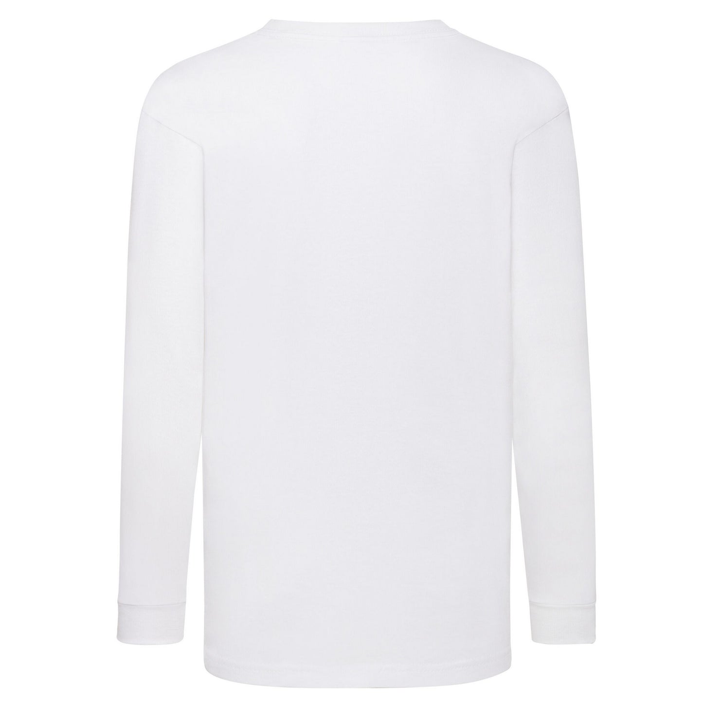 White - Back - Fruit Of The Loom Childrens-Kids Value Long-Sleeved T-Shirt