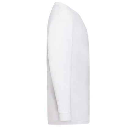White - Side - Fruit Of The Loom Childrens-Kids Value Long-Sleeved T-Shirt