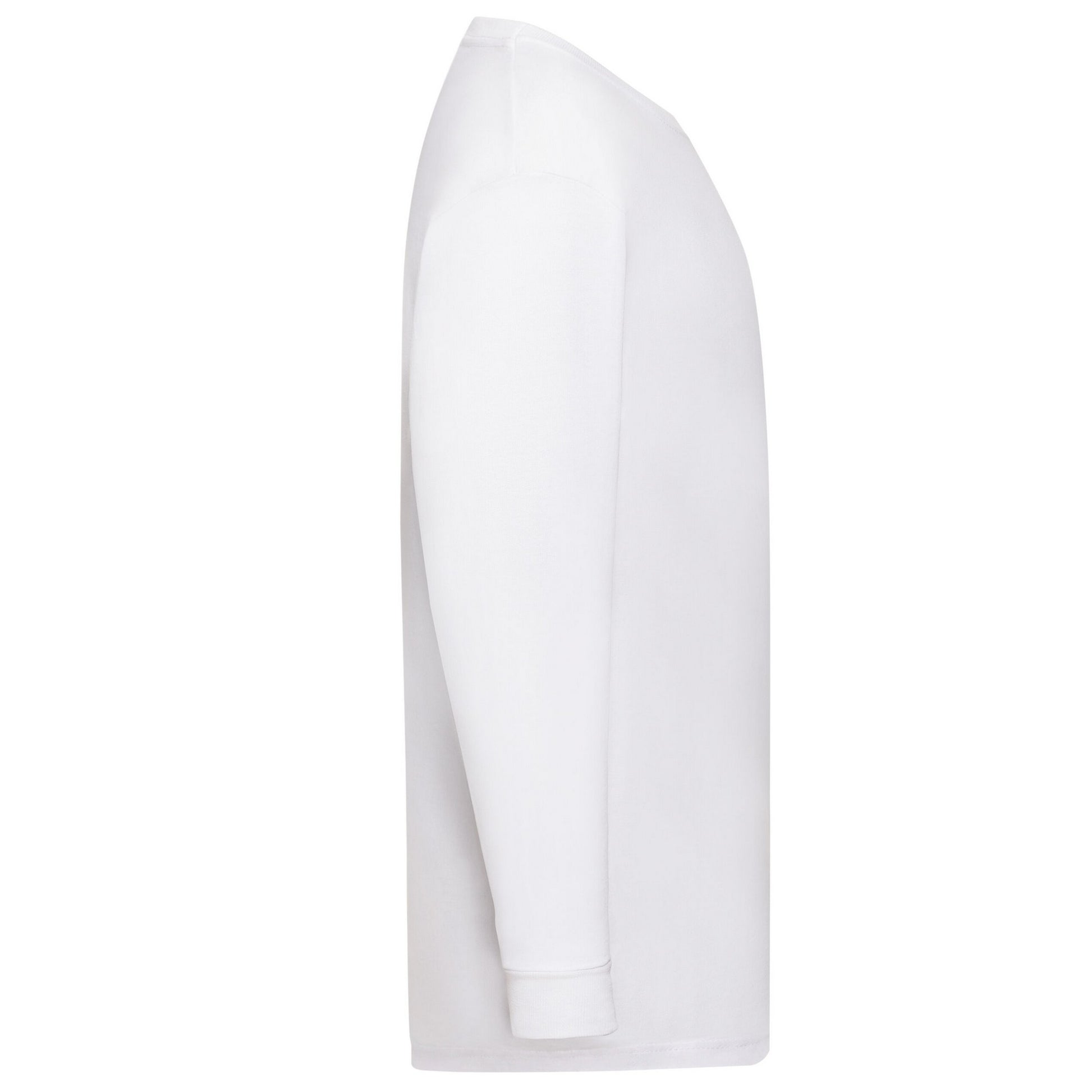 White - Side - Fruit Of The Loom Childrens-Kids Value Long-Sleeved T-Shirt