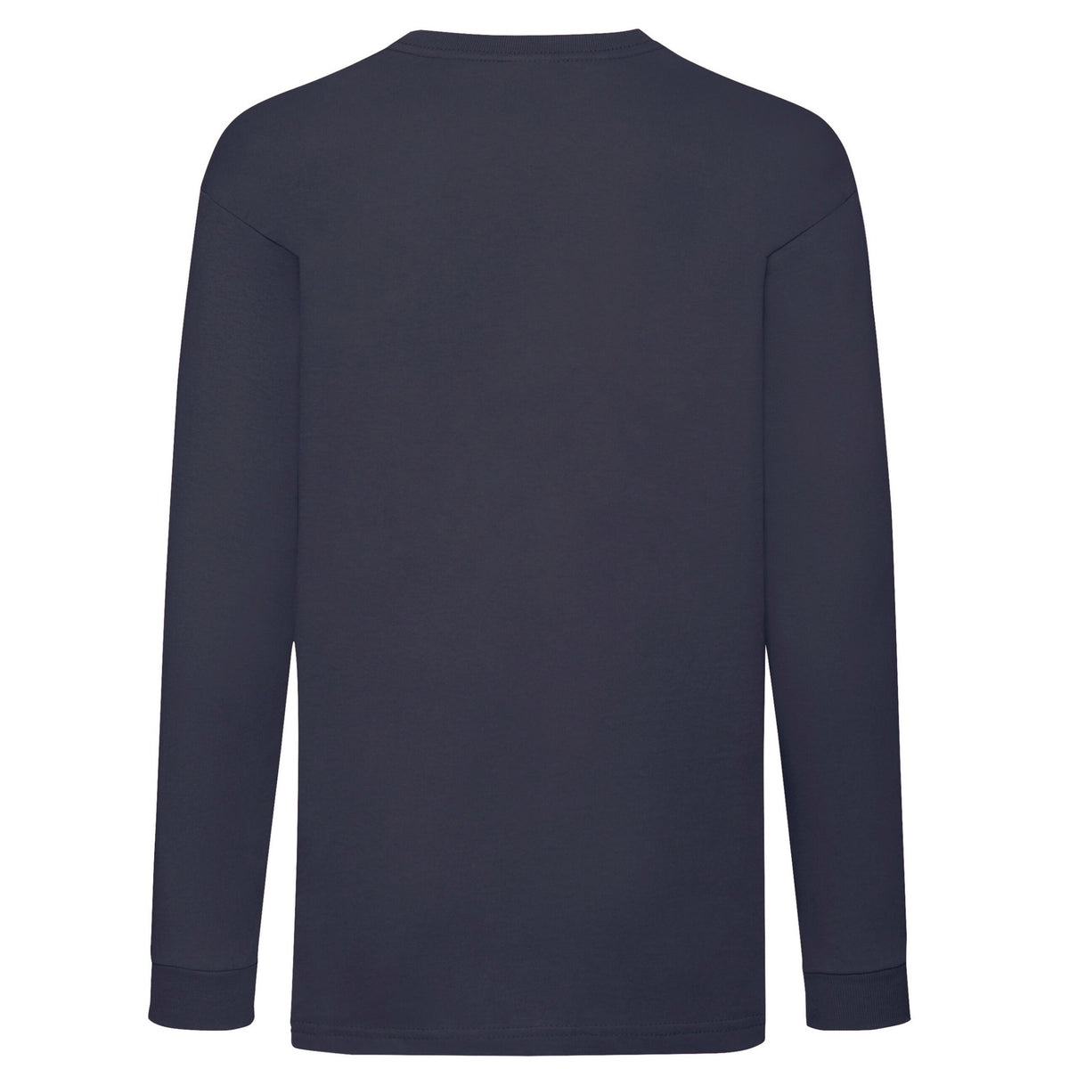 Deep Navy - Back - Fruit Of The Loom Childrens-Kids Value Long-Sleeved T-Shirt