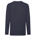 Deep Navy - Back - Fruit of the Loom Childrens-Kids Value Long-Sleeved T-Shirt