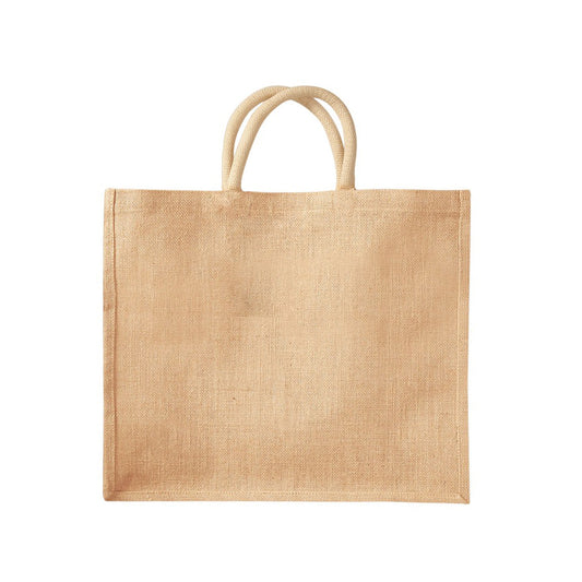 Natural - Front - Westford Mill Jumbo Jute Shopper Bag