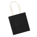 Black-Natural - Back - Westford Mill EarthAware Organic Bag For Life Contrast Handle 10L Tote Bag