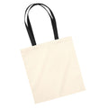 Natural-Black - Back - Westford Mill EarthAware Organic Bag For Life Contrast Handle 10L Tote Bag