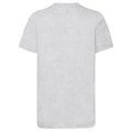 Grey - Back - Fruit of the Loom Childrens-Kids Value Heather T-Shirt