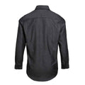 Black Denim - Back - Premier Mens Denim Contrast Stitching Shirt