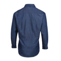Indigo Denim - Back - Premier Mens Denim Contrast Stitching Shirt