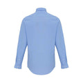 Oxford Blue - Back - Premier Mens Striped Oxford Long-Sleeved Shirt