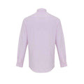 White-Pink - Back - Premier Mens Striped Oxford Long-Sleeved Shirt