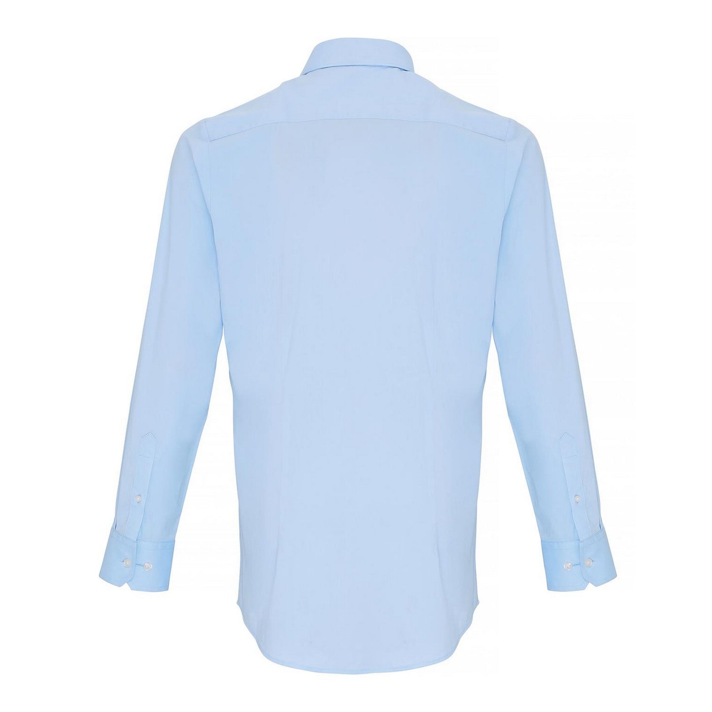 Pale Blue - Back - Premier Unisex Adult Poplin Stretch Long-Sleeved Shirt