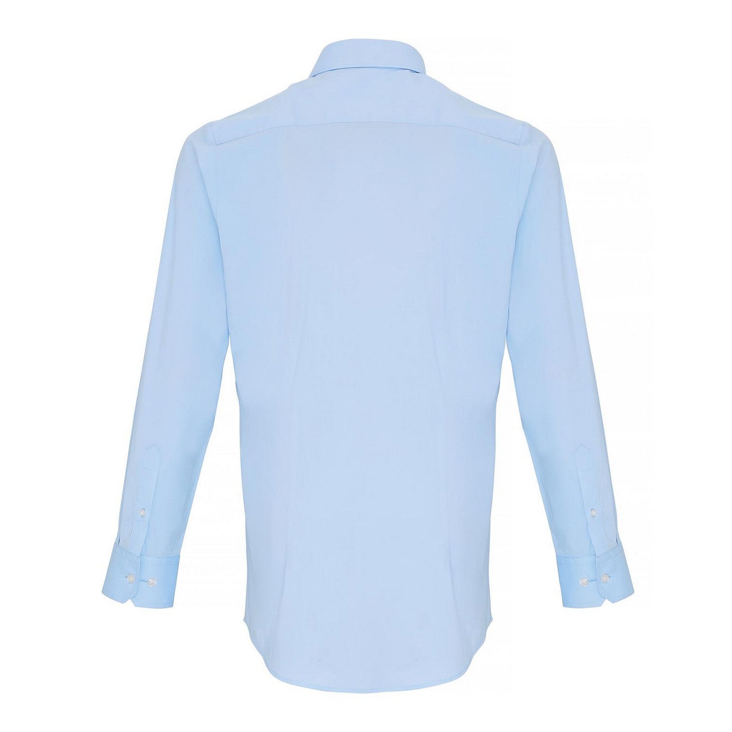 Pale Blue - Back - Premier Unisex Adult Poplin Stretch Long-Sleeved Shirt