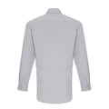 Silver - Back - Premier Unisex Adult Poplin Stretch Long-Sleeved Shirt